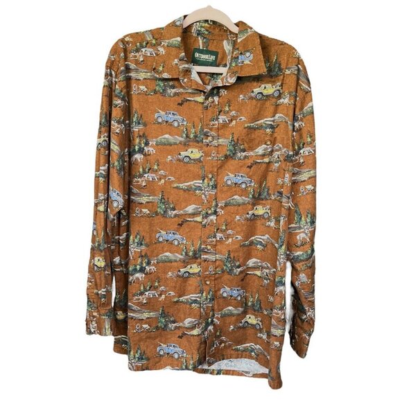 Outdoor Life Other - Outdoor Life Mens Button Up Shirt Size XL Wilderness Hunting Dogs Deer Camping